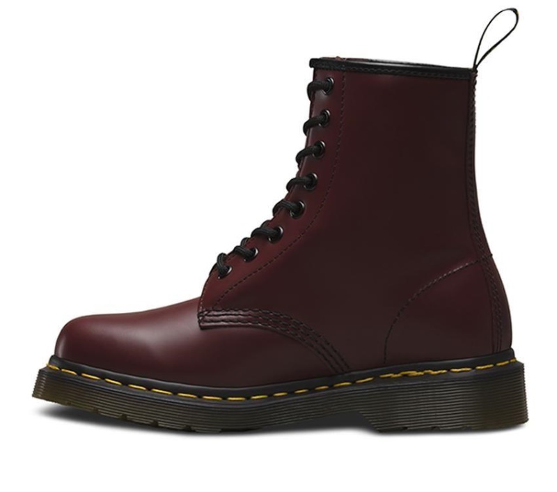 Rojo Cereza Liso Dr.martens Botas 1460 Liso