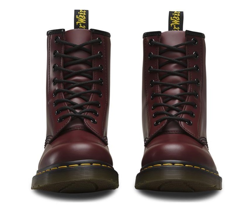Rojo Cereza Liso Dr.martens Botas 1460 Liso