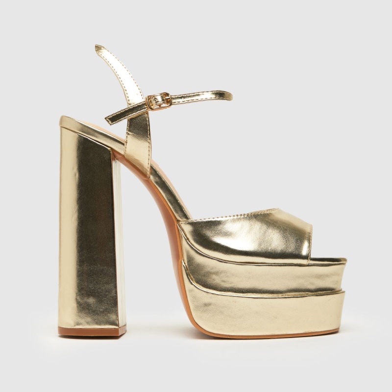 Schuh Shay Dorado Plataforma Tacones Altos Dr.martens Botas