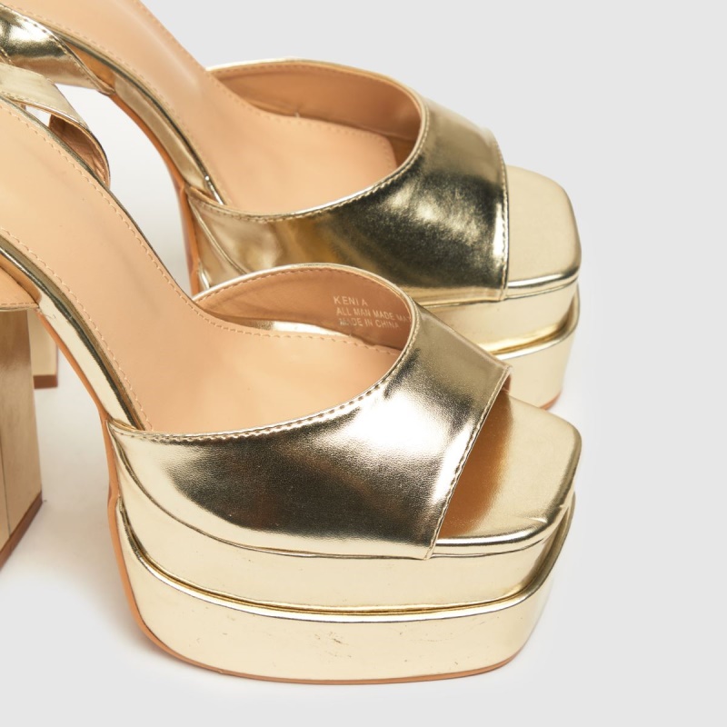 Schuh Shay Dorado Plataforma Tacones Altos Dr.martens Botas