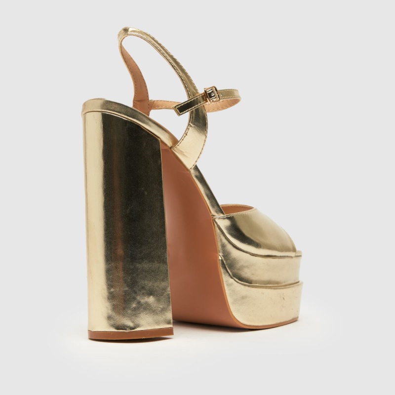 Schuh Shay Dorado Plataforma Tacones Altos Dr.martens Botas