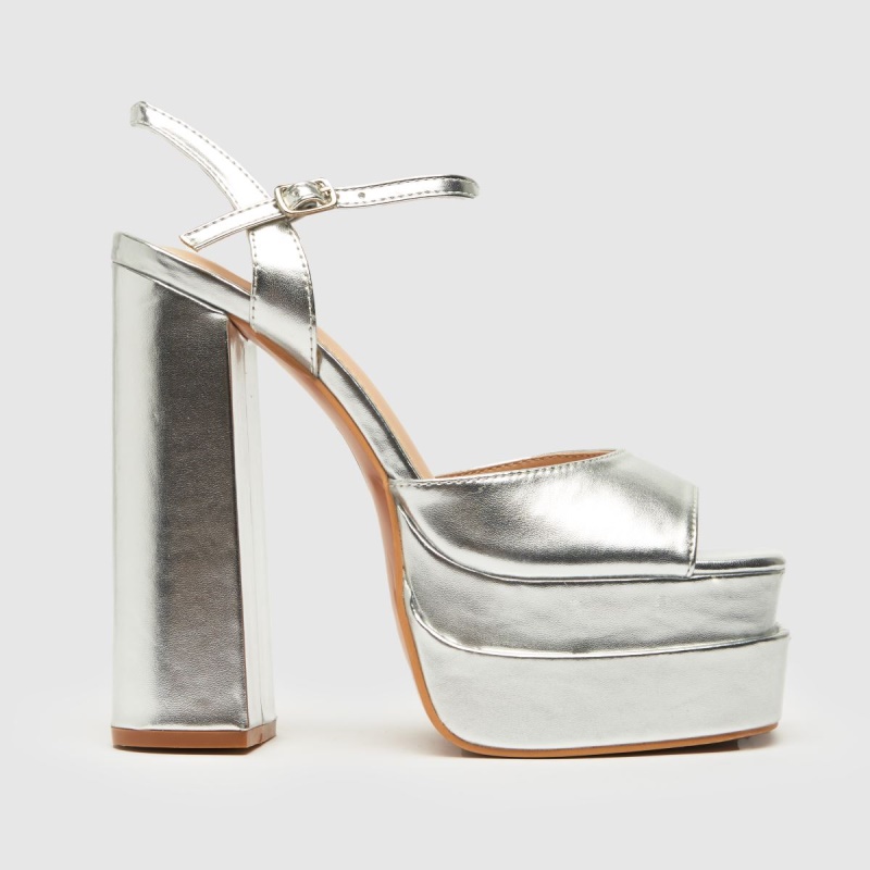 Plata Dr.martens Botas Schuh Shay Plataforma Tacones Altos