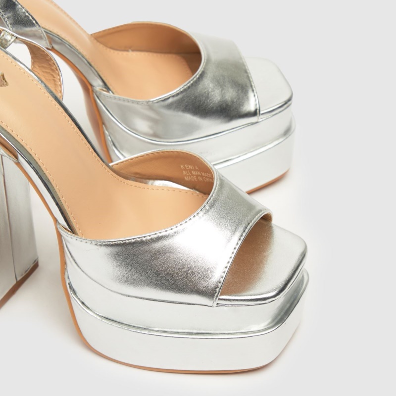 Plata Dr.martens Botas Schuh Shay Plataforma Tacones Altos