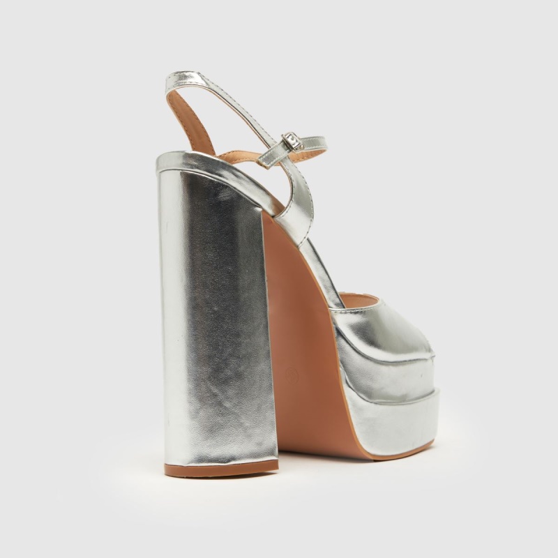 Plata Dr.martens Botas Schuh Shay Plataforma Tacones Altos