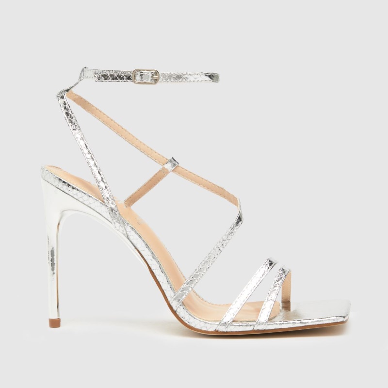 Dr.martens Botas Plata Schuh Santi Serpiente Tiras Stiletto Tacones Altos