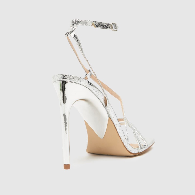 Dr.martens Botas Plata Schuh Santi Serpiente Tiras Stiletto Tacones Altos