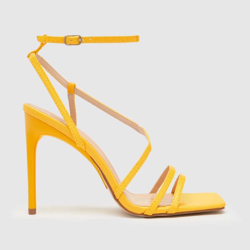 Amarillo Dr.martens Botas Schuh Santi Croc Strappy Stiletto Tacones Altos