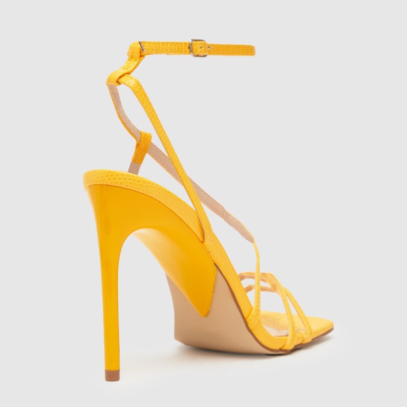 Amarillo Dr.martens Botas Schuh Santi Croc Strappy Stiletto Tacones Altos