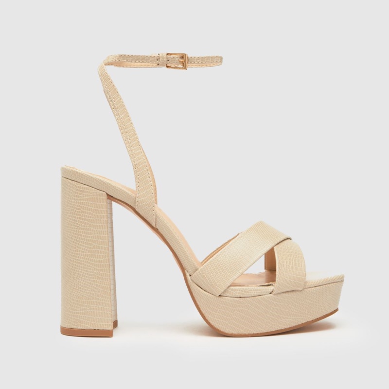 Dr.martens Botas Schuh Skye Plataforma Lizard Tacones Altos Natural