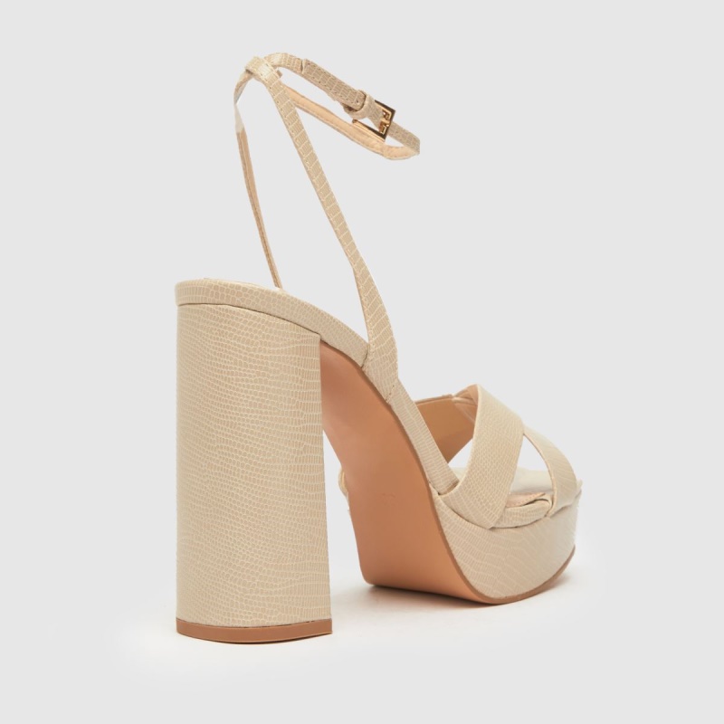 Dr.martens Botas Schuh Skye Plataforma Lizard Tacones Altos Natural