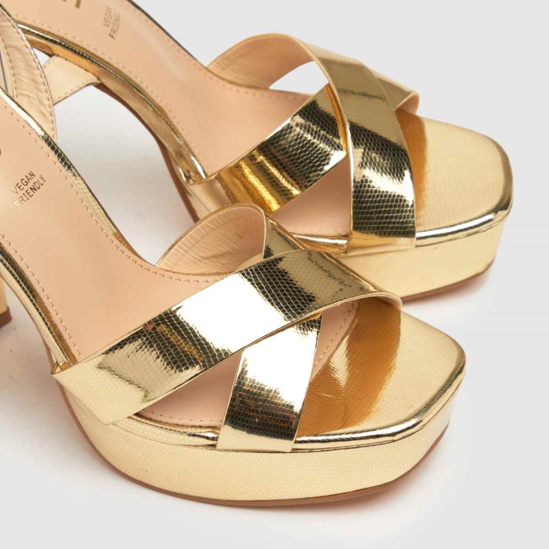 Schuh Skye Plataforma Tacones Altos Oro Dr.martens Botas