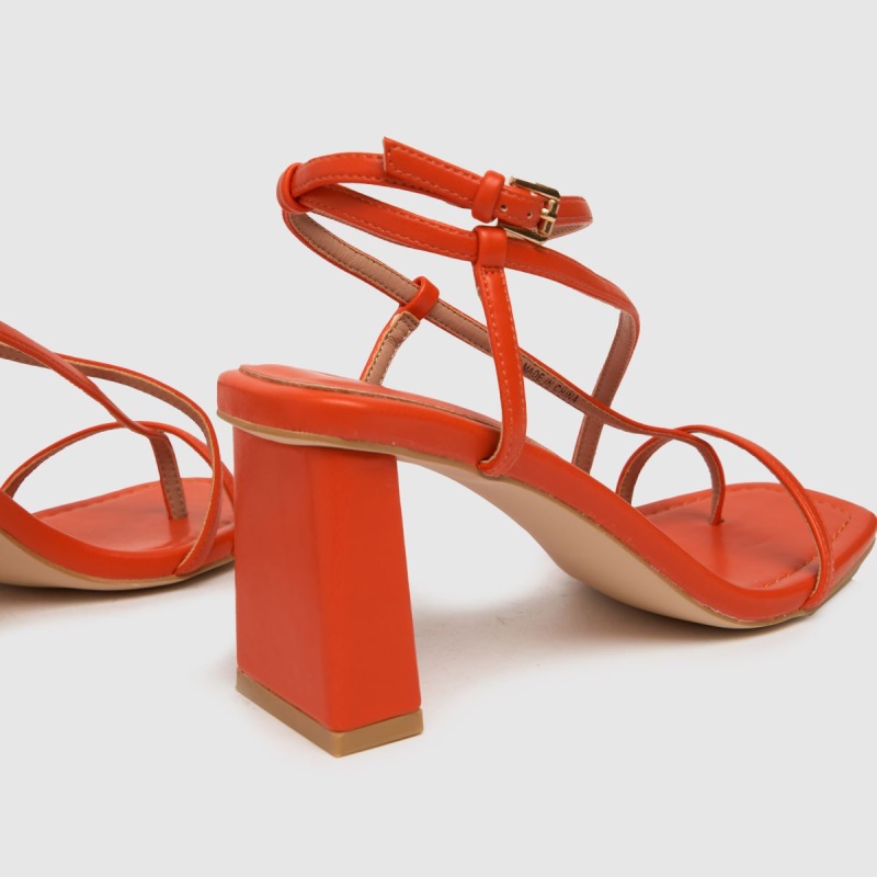 Schuh Storm Strappy Tacones Altos Dr.martens Botas Naranja