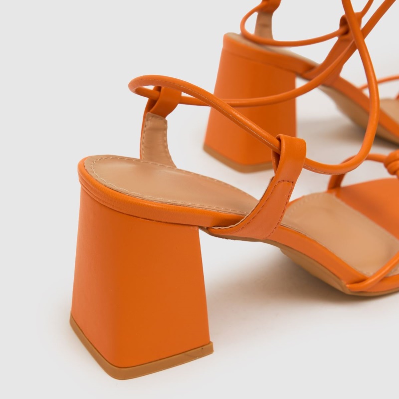 Naranja Schuh Stella Strappy Block Tacones Altos Dr.martens Botas