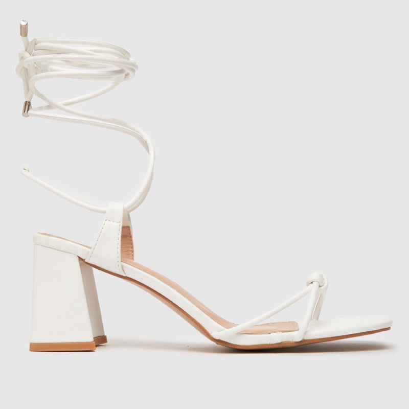 Schuh Stella Strappy Block Tacones Altos Blanco Dr.martens Botas