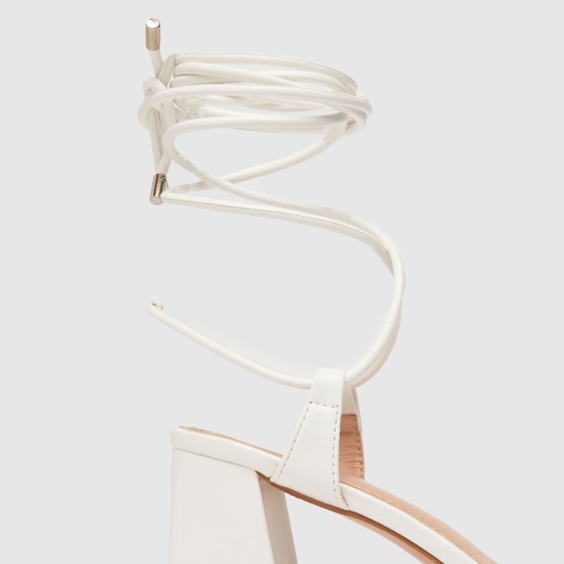 Schuh Stella Strappy Block Tacones Altos Blanco Dr.martens Botas