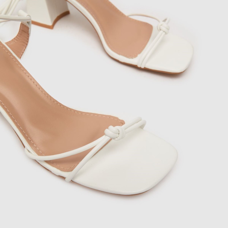 Schuh Stella Strappy Block Tacones Altos Blanco Dr.martens Botas