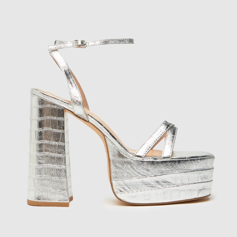 Dr.martens Botas Plata Schuh Sonia Plataforma Bloque Tacones Altos