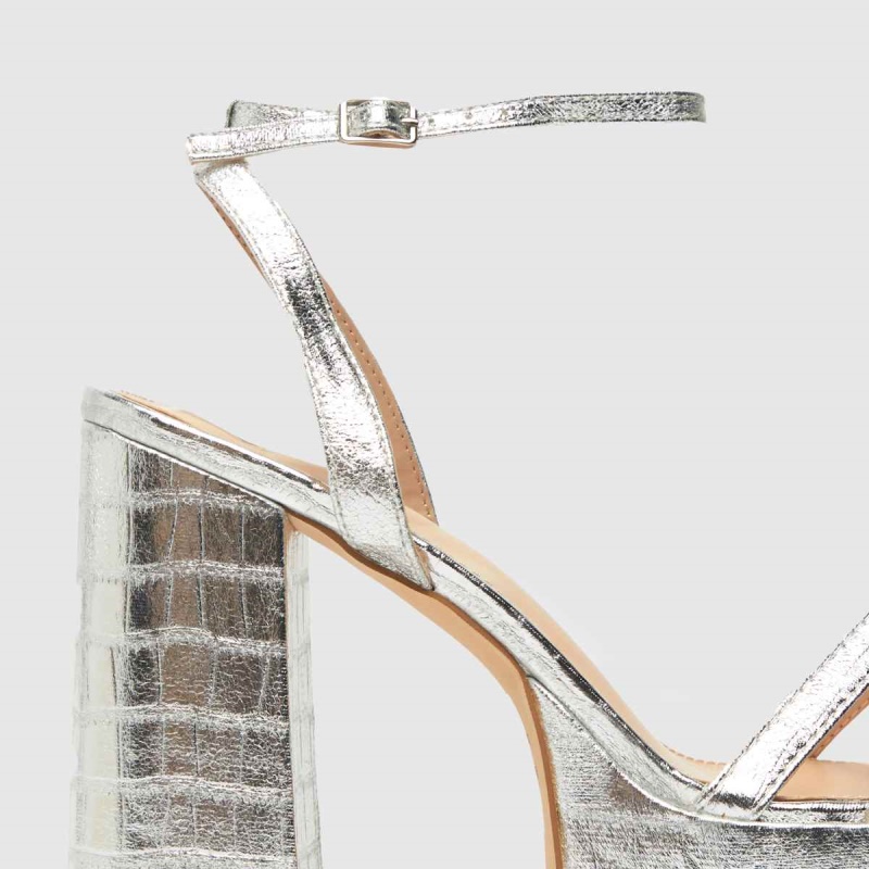 Dr.martens Botas Plata Schuh Sonia Plataforma Bloque Tacones Altos