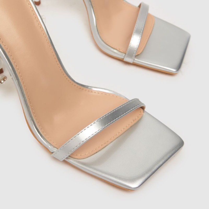 Plata Dr.martens Botas Schuh Sahara Tacones De Aguja Adornados