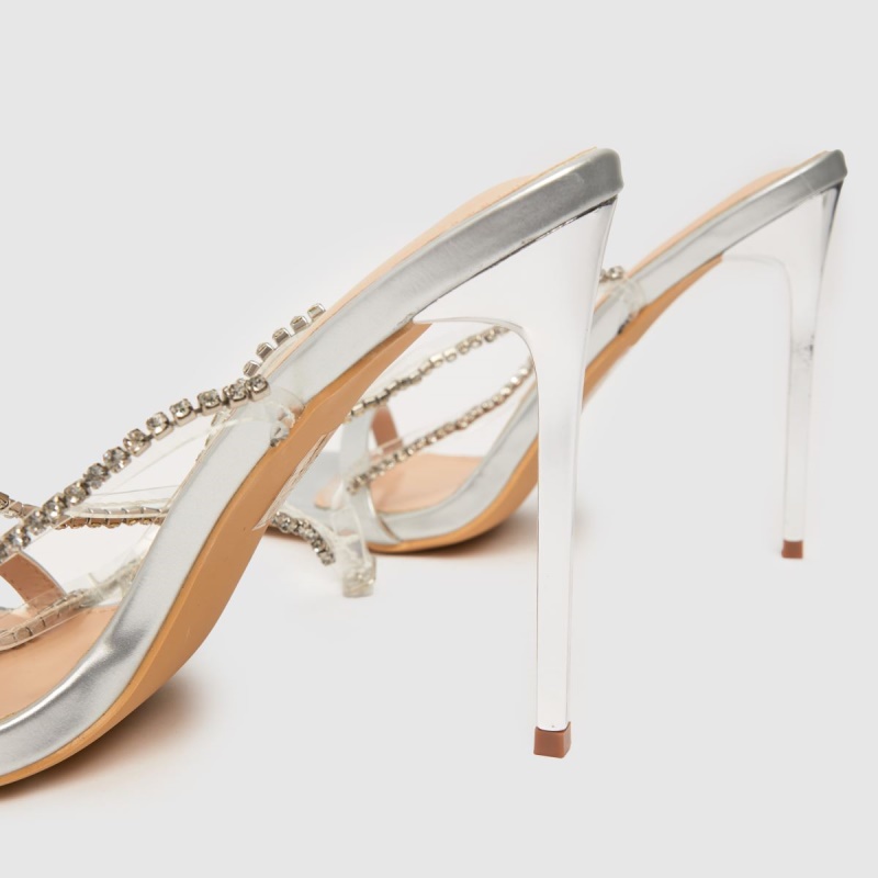 Plata Dr.martens Botas Schuh Sahara Tacones De Aguja Adornados