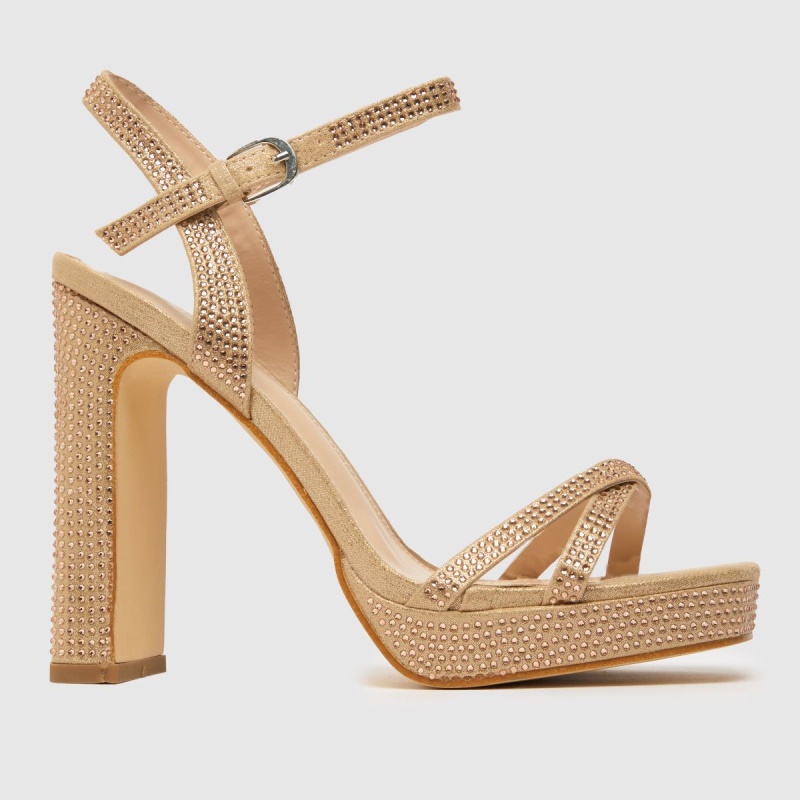 Dr.martens Botas De Tacón Alto Con Plataforma Adornada Con Azafrán Schuh Dorado