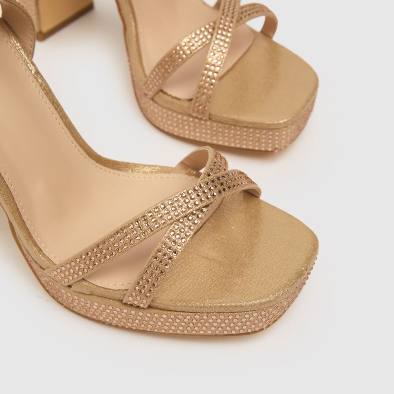 Dr.martens Botas De Tacón Alto Con Plataforma Adornada Con Azafrán Schuh Dorado