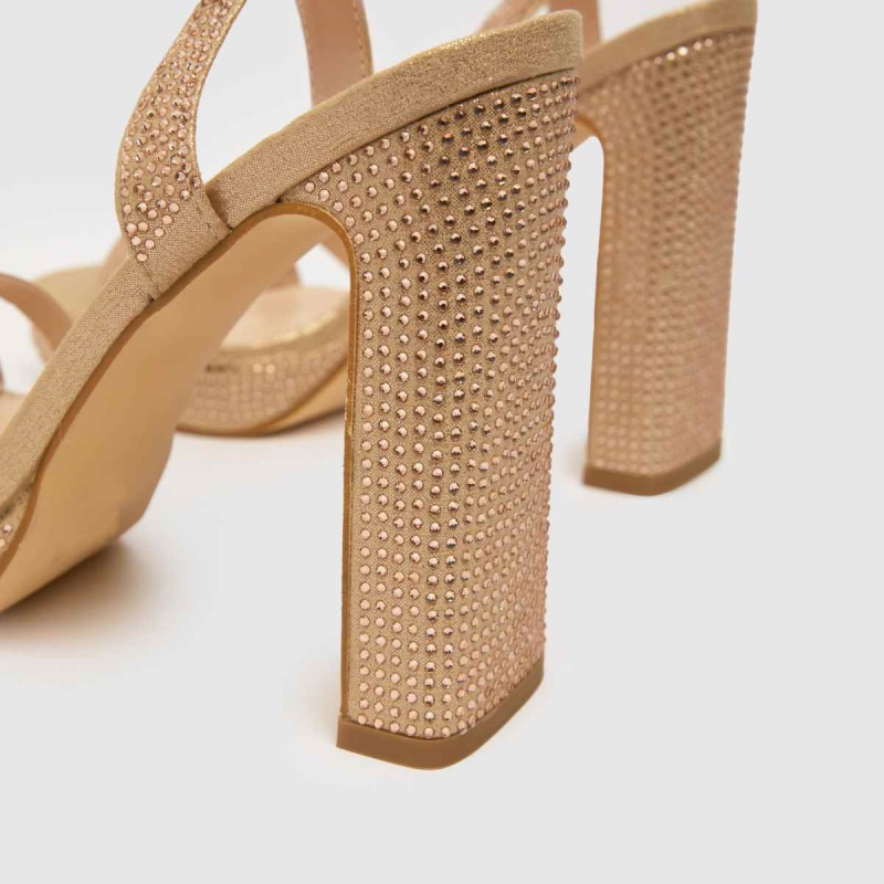 Dr.martens Botas De Tacón Alto Con Plataforma Adornada Con Azafrán Schuh Dorado