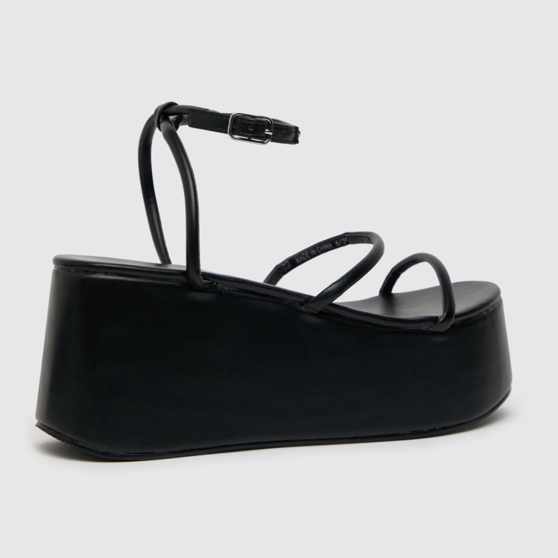 Negro Dr.martens Botas Schuh Scarlet Flatform Strapy Sandal Tacones Altos