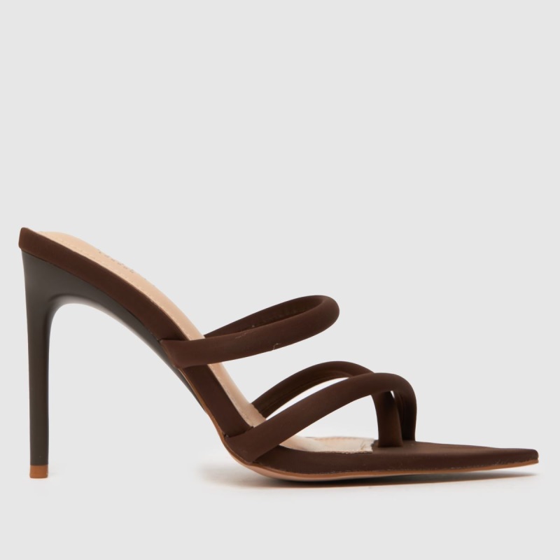 Botas Marrones Dr.Martens Simmi Joella Still To Mule Tacones Altos