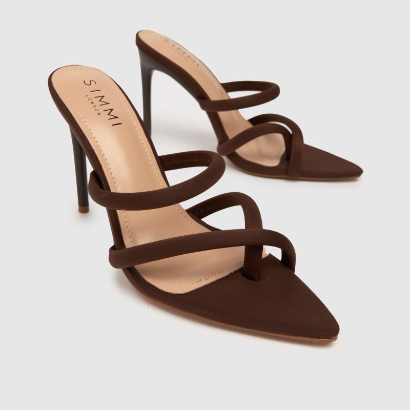 Botas Marrones Dr.Martens Simmi Joella Still To Mule Tacones Altos