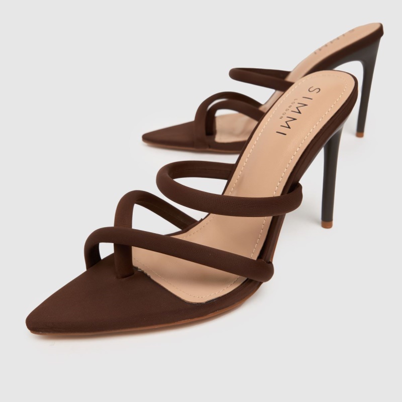 Botas Marrones Dr.Martens Simmi Joella Still To Mule Tacones Altos