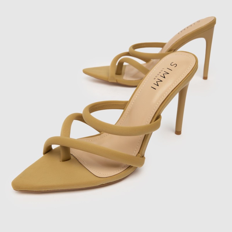 Botas Dr.Martens Simmi Joella Still To Mule Tacones Altos Beige