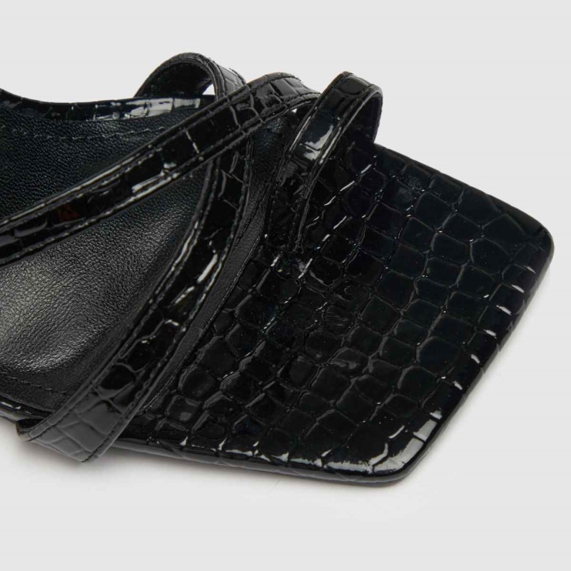 Negro Dr.martens Botas Simmi Inez Mule Tacones Altos