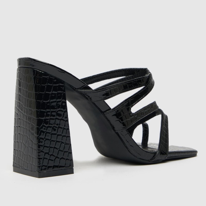 Negro Dr.martens Botas Simmi Inez Mule Tacones Altos