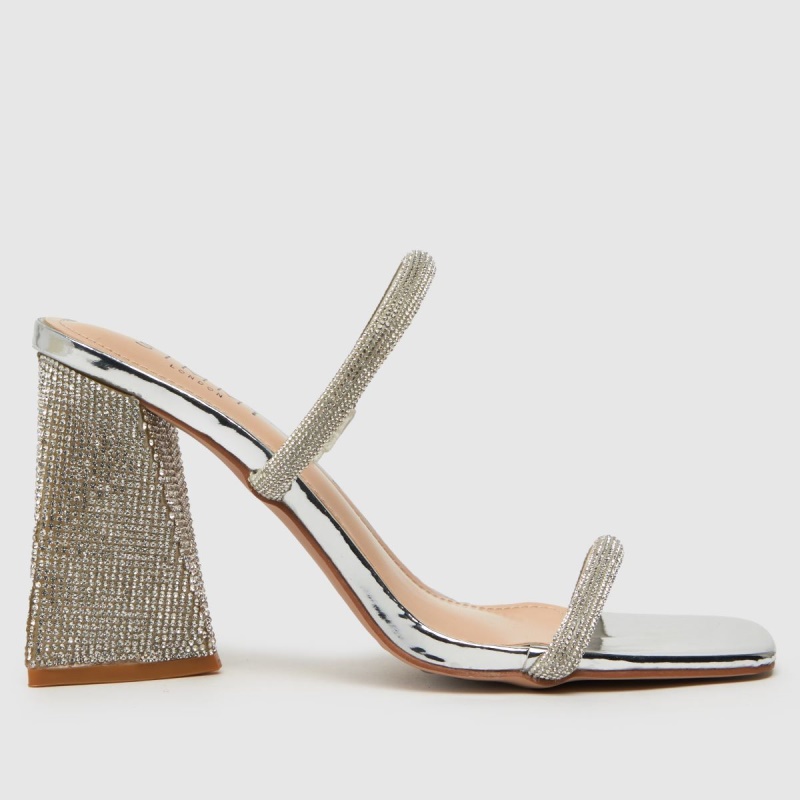 Plata Simmi Peruvian Diamante Mule Tacones Altos Dr.martens Botas