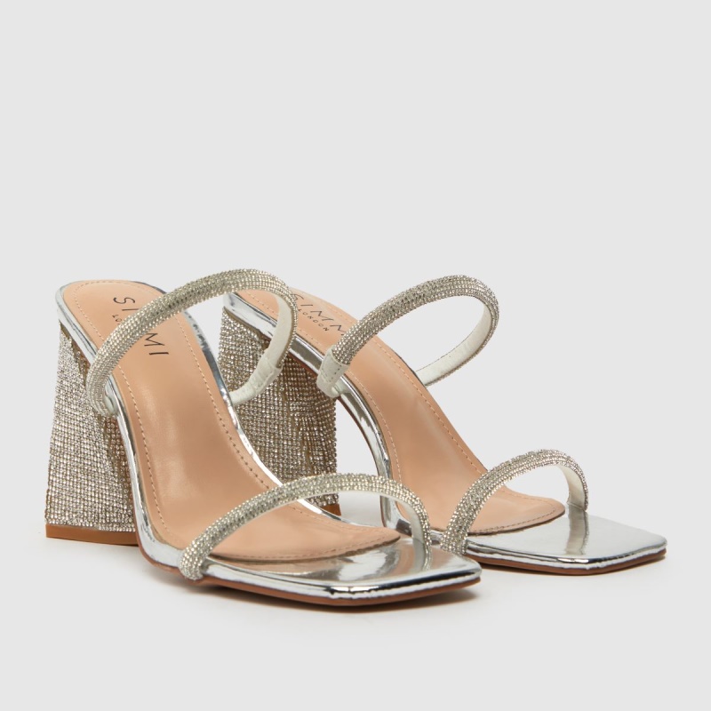 Plata Simmi Peruvian Diamante Mule Tacones Altos Dr.martens Botas