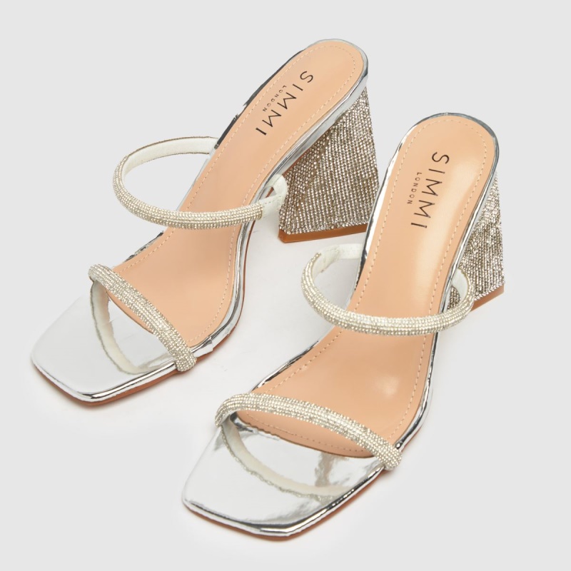 Plata Simmi Peruvian Diamante Mule Tacones Altos Dr.martens Botas