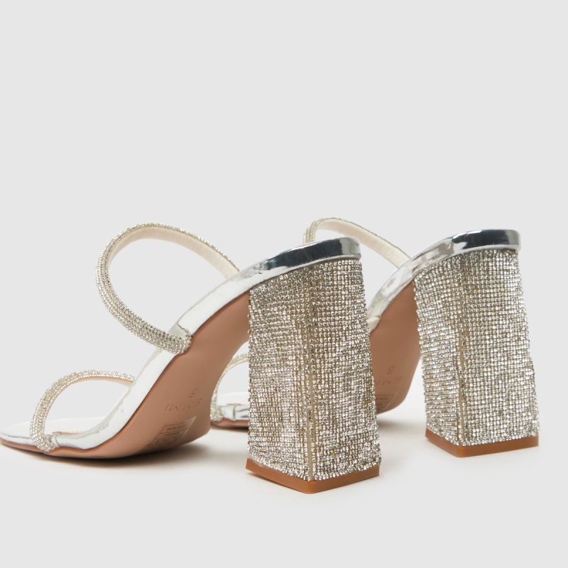 Plata Simmi Peruvian Diamante Mule Tacones Altos Dr.martens Botas