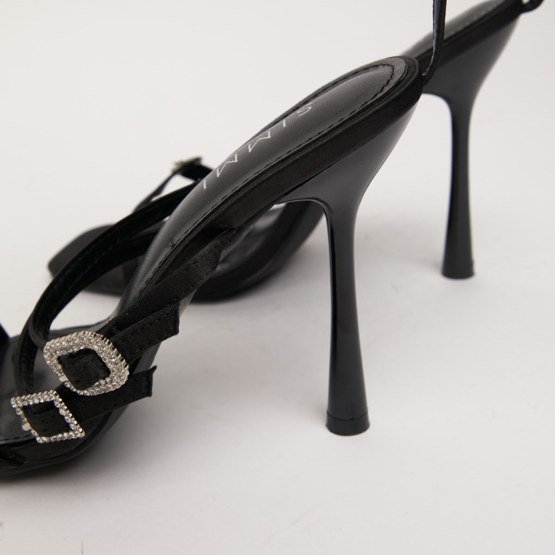 Simmi Beach Strappy Stilleto Tacones Altos Negro Dr.martens Botas