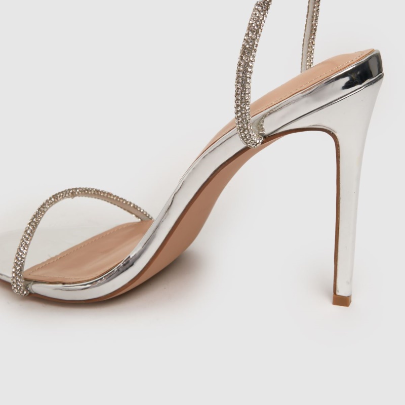 Plata Dr.martens Botas Simmi Samia Stilleto Tacones Altos