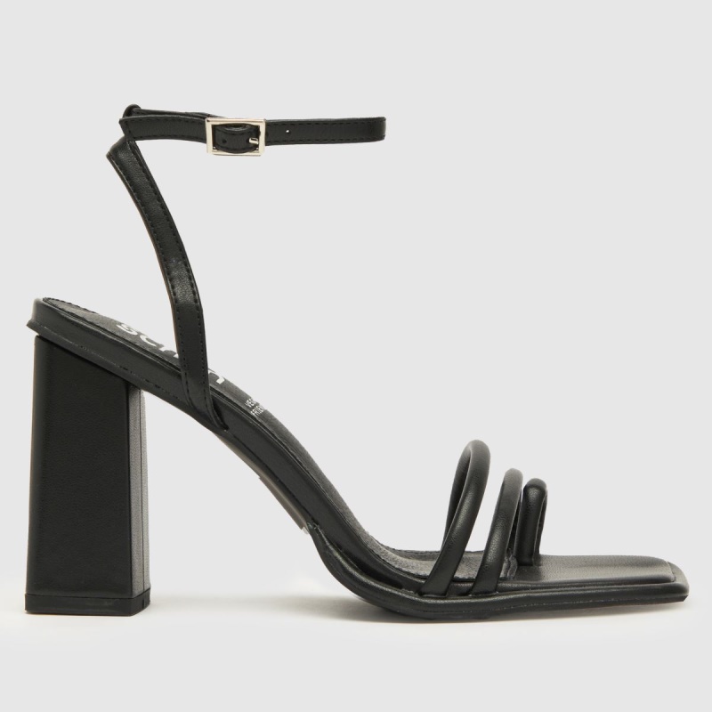 Dr.martens Botas Negro Schuh Tacón Bloque De Ducha Tacones Altos