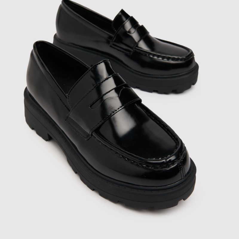 Negro Schuh Lava Chunky Loafer Zapatos Planos Dr.martens Botas