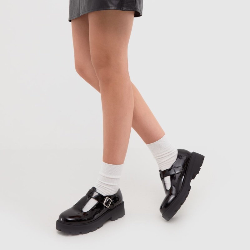 Zapatos Planos Schuh Lyra Charol Chunky Tbar Negro Dr.martens Botas