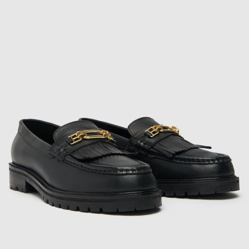 Negro Dr.martens Botas Schuh Wide Fit Lana Trim Loafer Zapatos Planos