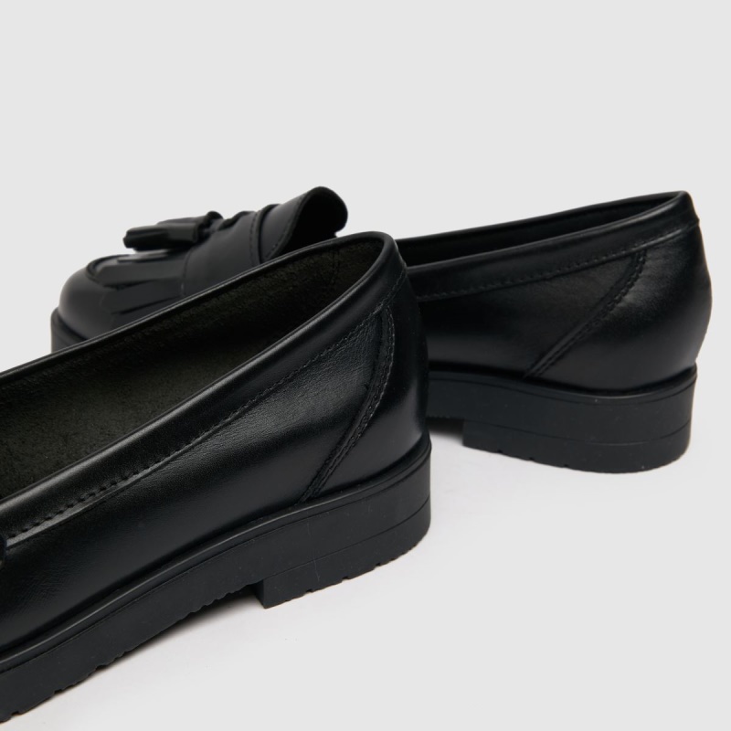 Negro Dr.martens Botas Schuh Wide Fit Zapatos Planos Mocasines Con Borlas Laurie Wide Fit