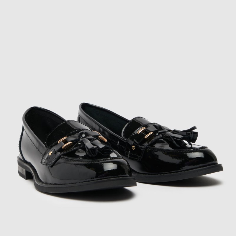 Mocasines Con Borlas De Charol Schuh Liv Zapatos Planos Dr.martens Botas Negro