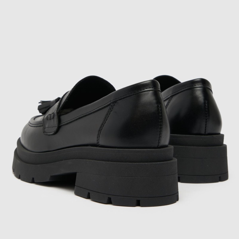 Mocasines De Cuero Grueso Loft Schuh Zapatos Planos Negro Dr.martens Botas