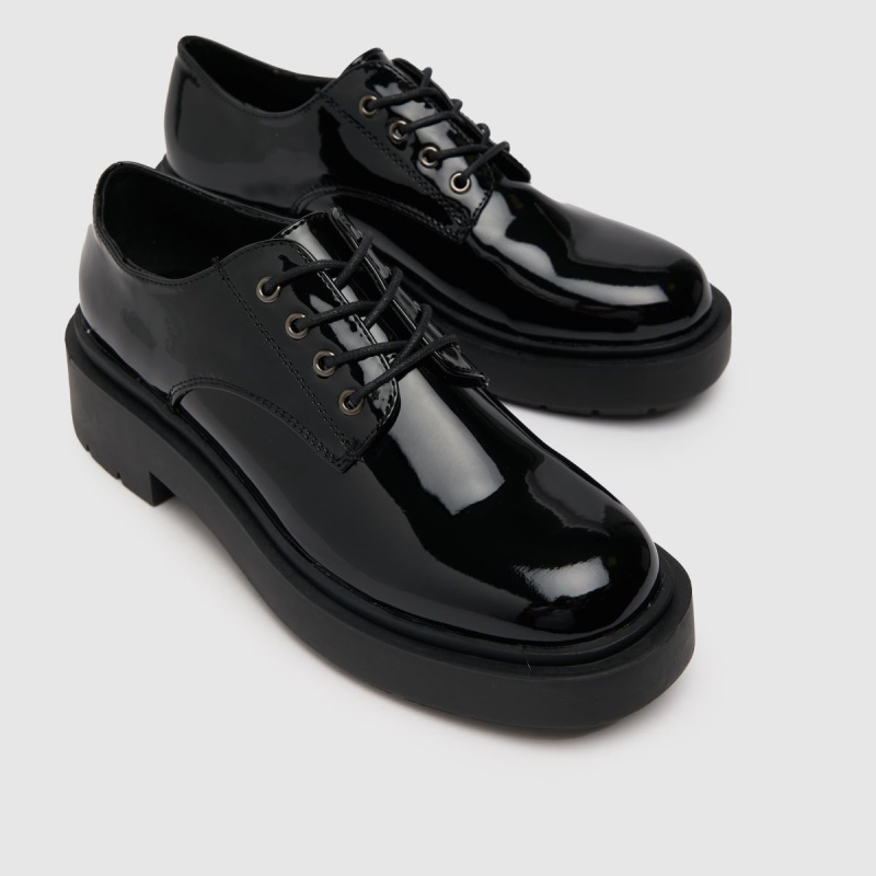 Schuh Liana Charol Cordones Zapatos Planos Negro Dr.martens Botas