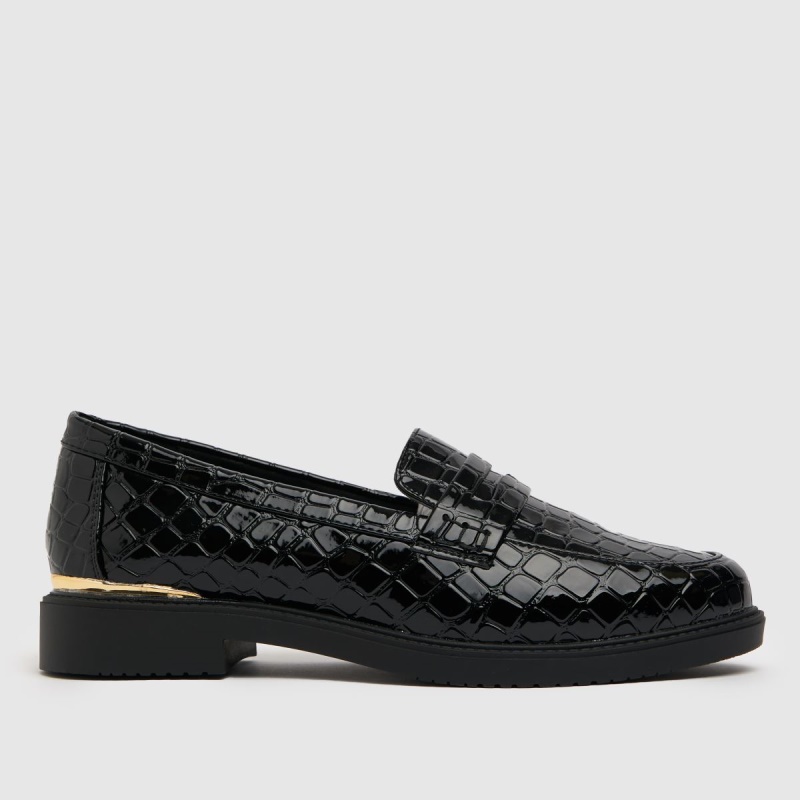 Dr.martens Botas Negro Schuh Lenzo Croc Charol Loafer Zapatos Planos