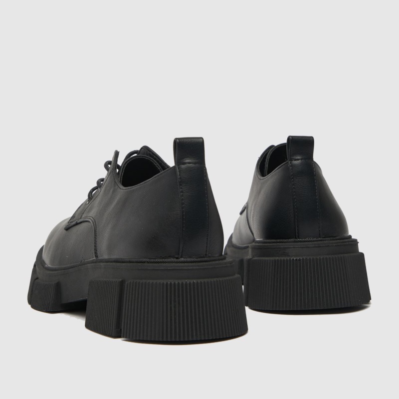 Dr.martens Botas Schuh Lancey Zapatos Planos Con Cordones Gruesos Negro